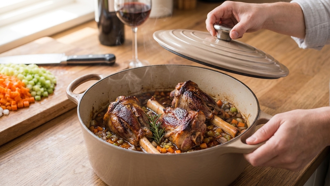 Red Wine Braised Lamb Shanks