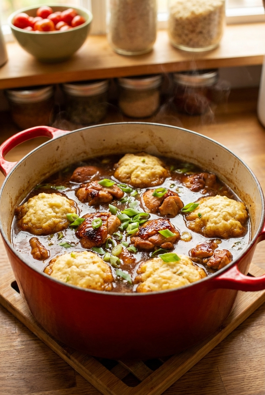 Sweet and Spicy Chicken and Dumplings