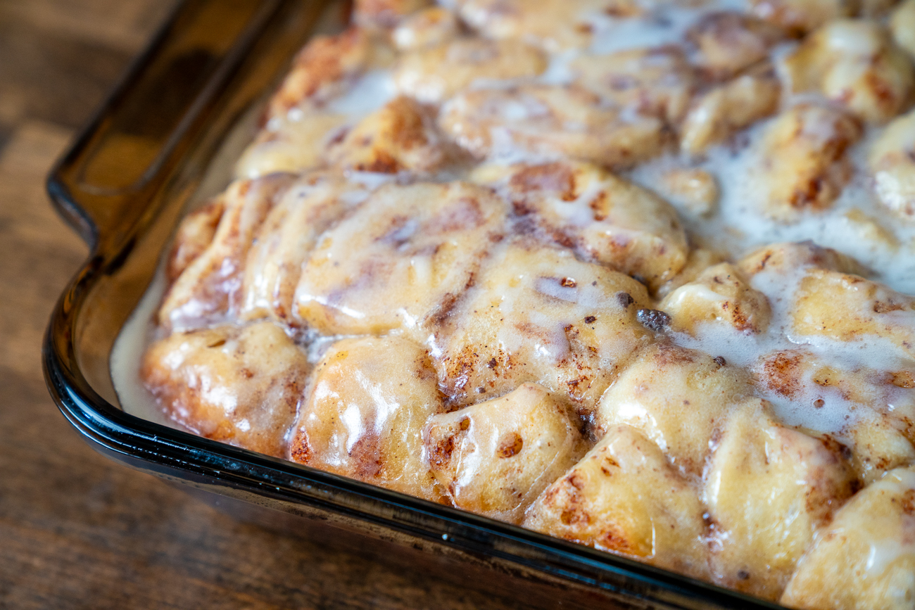 Christmas Morning Cinnamon Roll Casserole