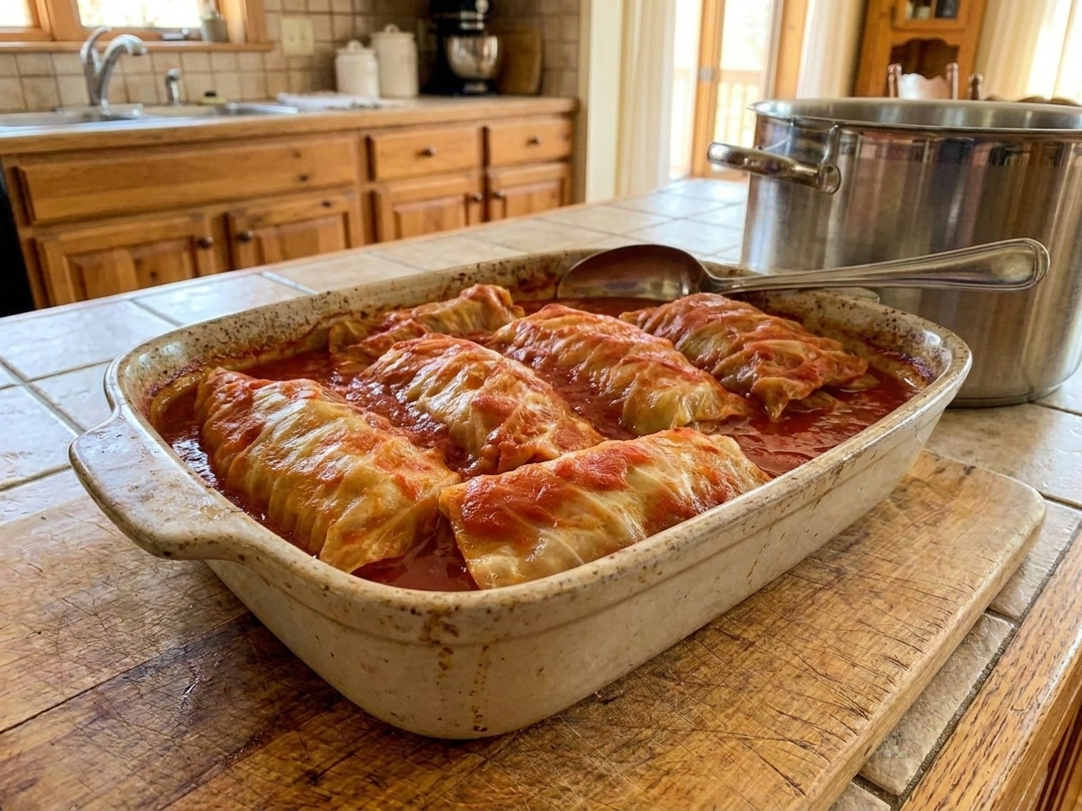 Polish Stuffed Cabbage Rolls (Gołąbki)