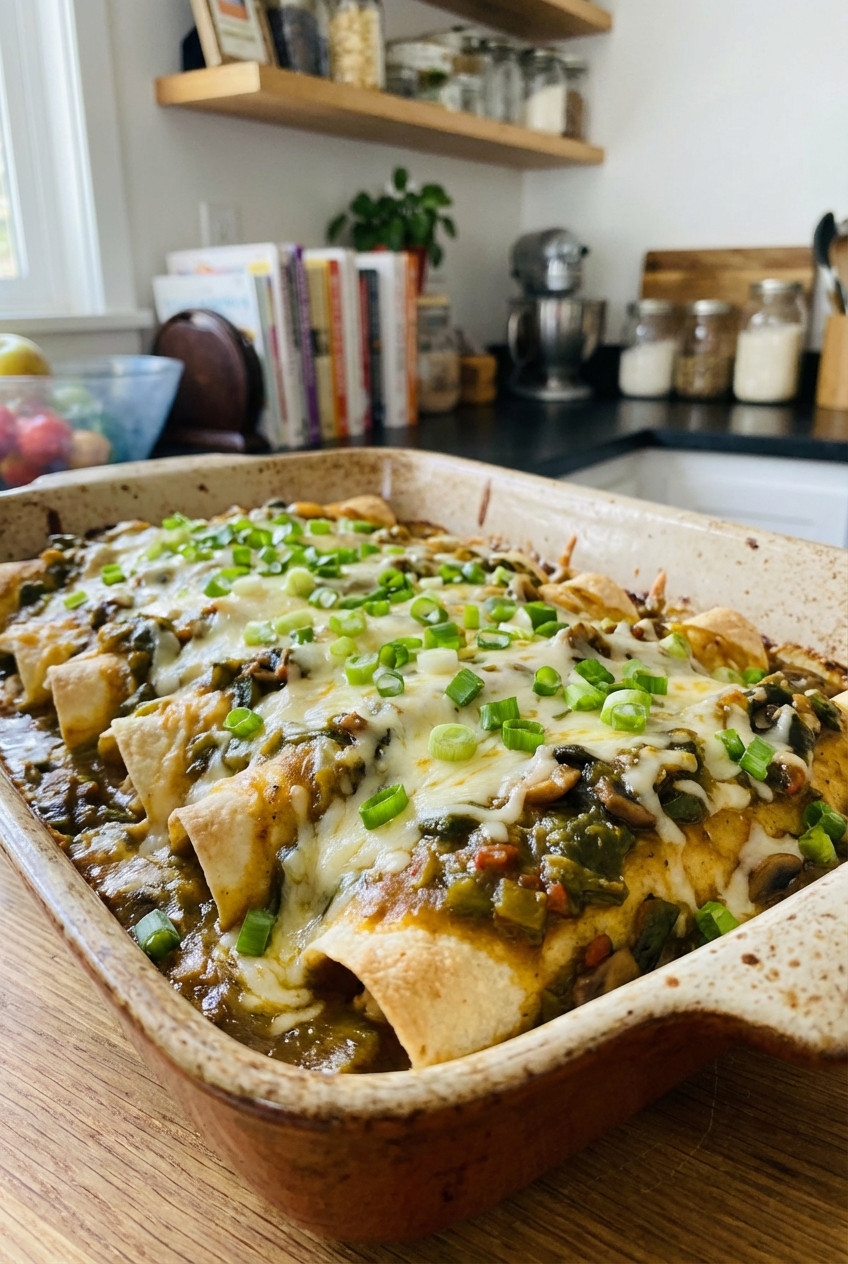Earthy Chicken Enchiladas