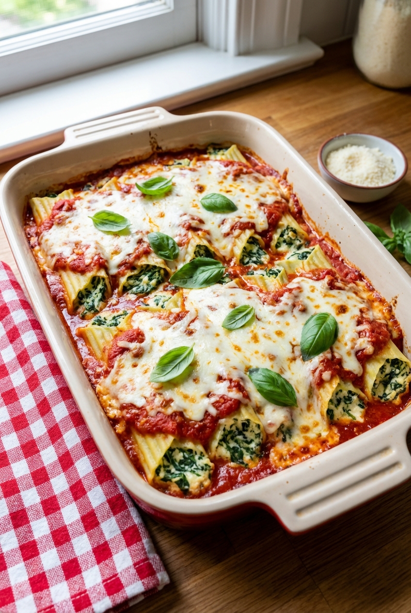 Healthy Veggie-Packed Manicotti