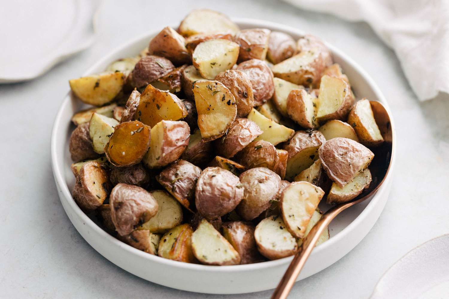 Crispy Roasted Scarlet Potatoes