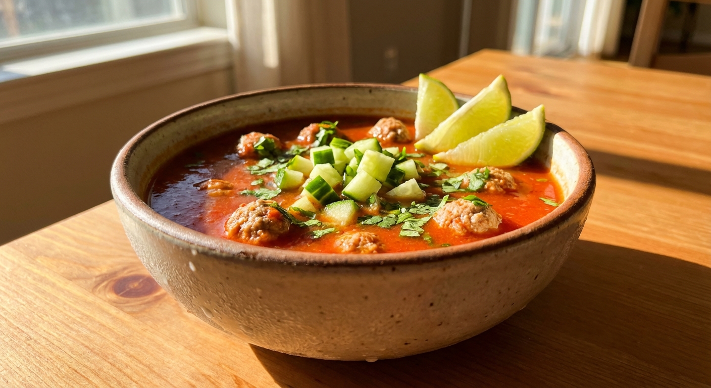 Sweet & Spicy Albondigas Soup (Chilled)