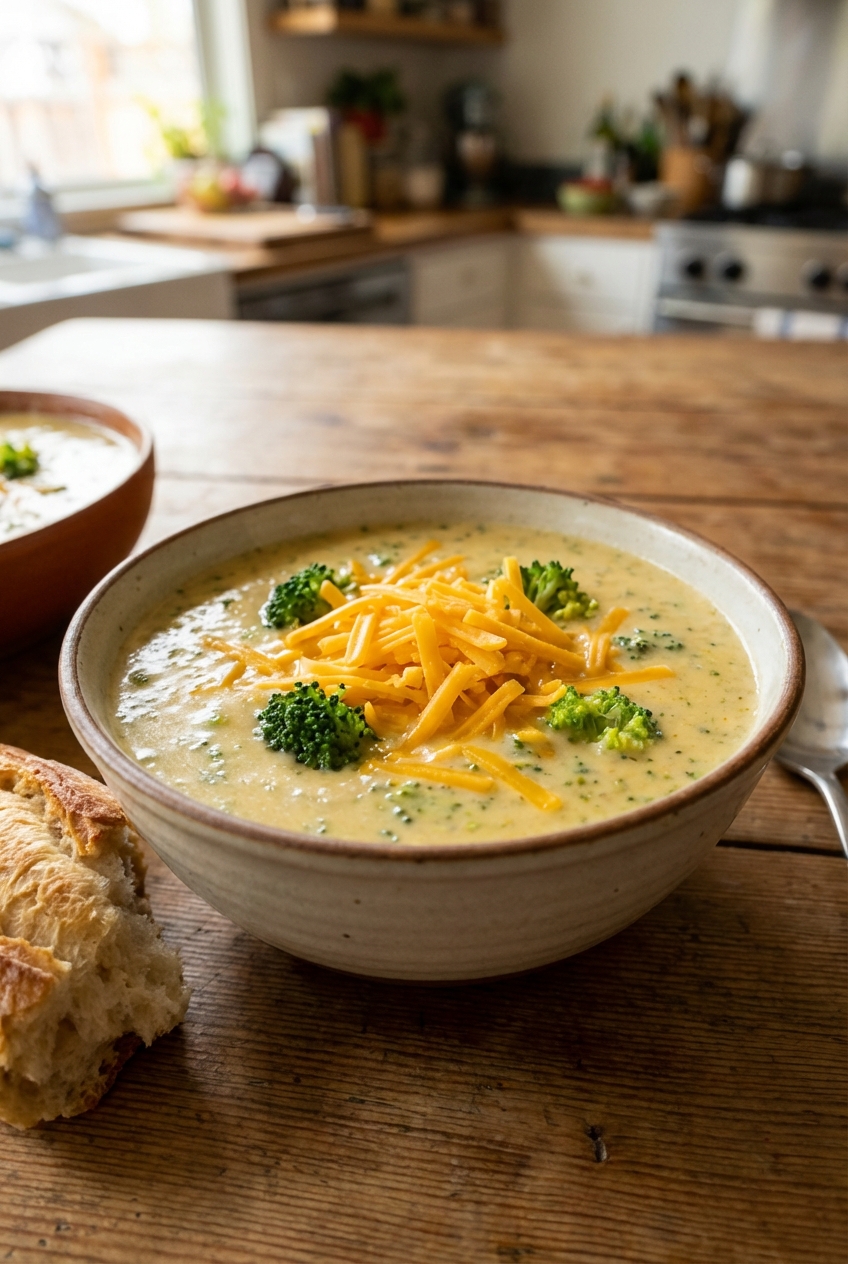 Weeknight Panera-Style Broccoli Cheddar Soup