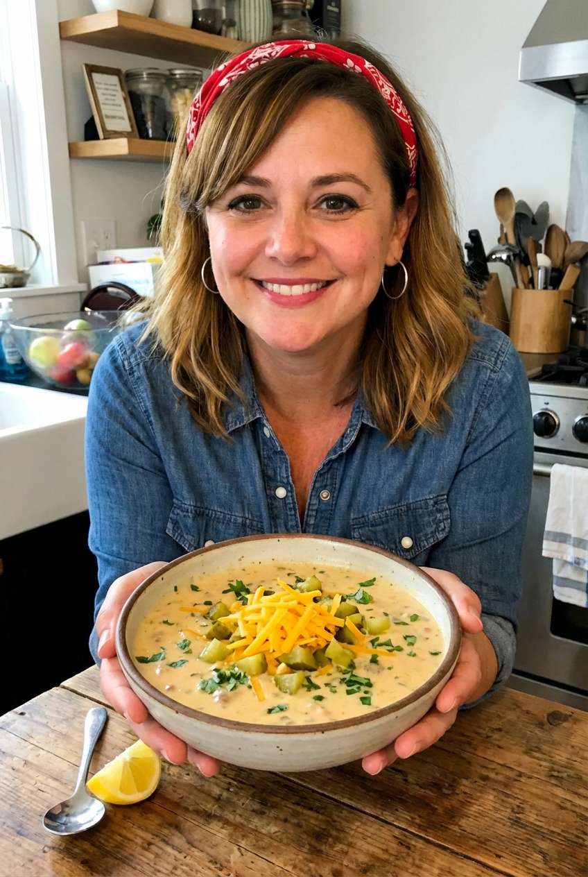 Healthy Cheeseburger Soup (Bright and Citrusy)