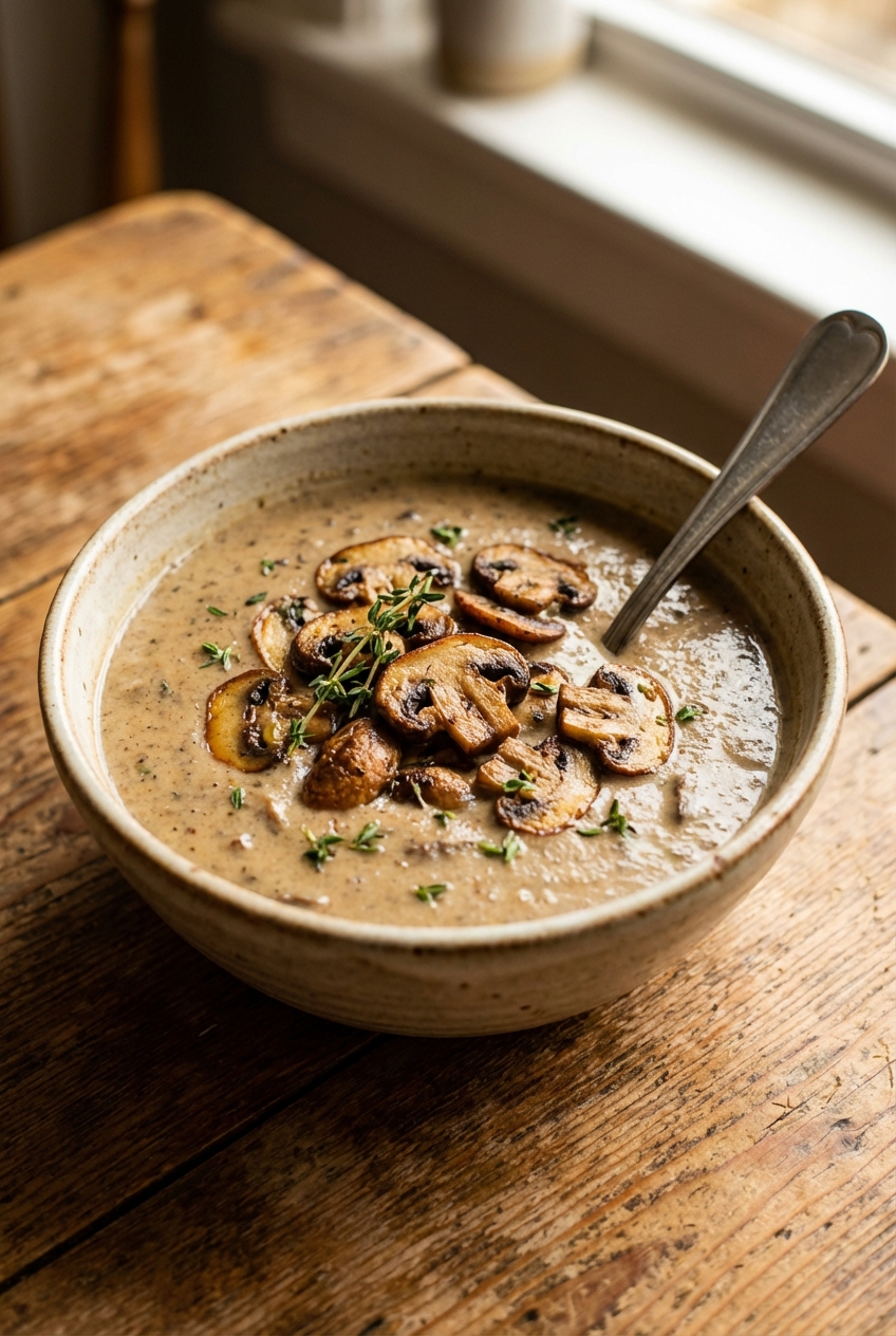Homestyle Creamy Mushroom Soup