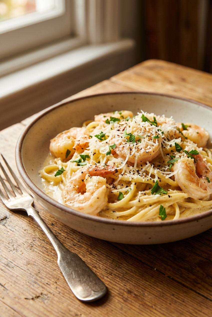 Comforting Shrimp Pasta