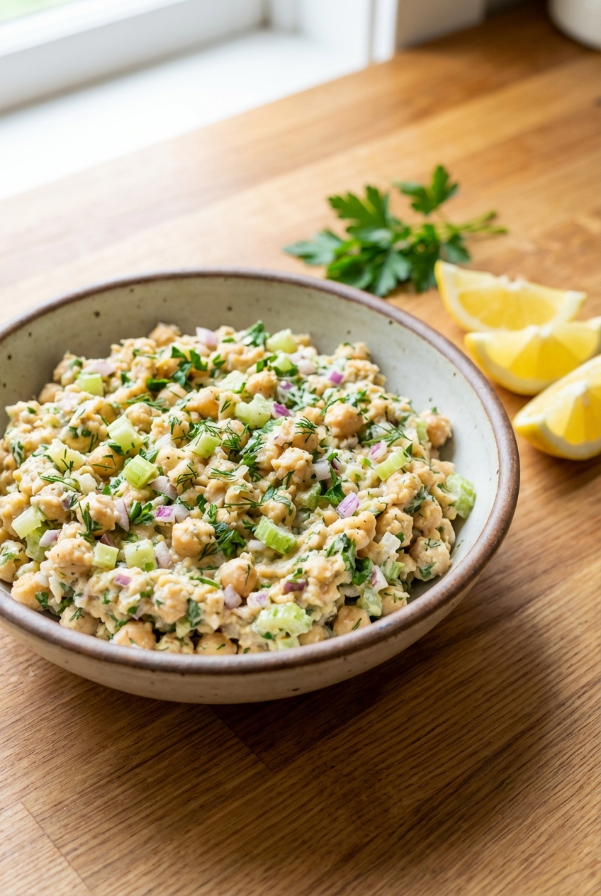 Classic Chickpea Salad (Light and Fluffy)