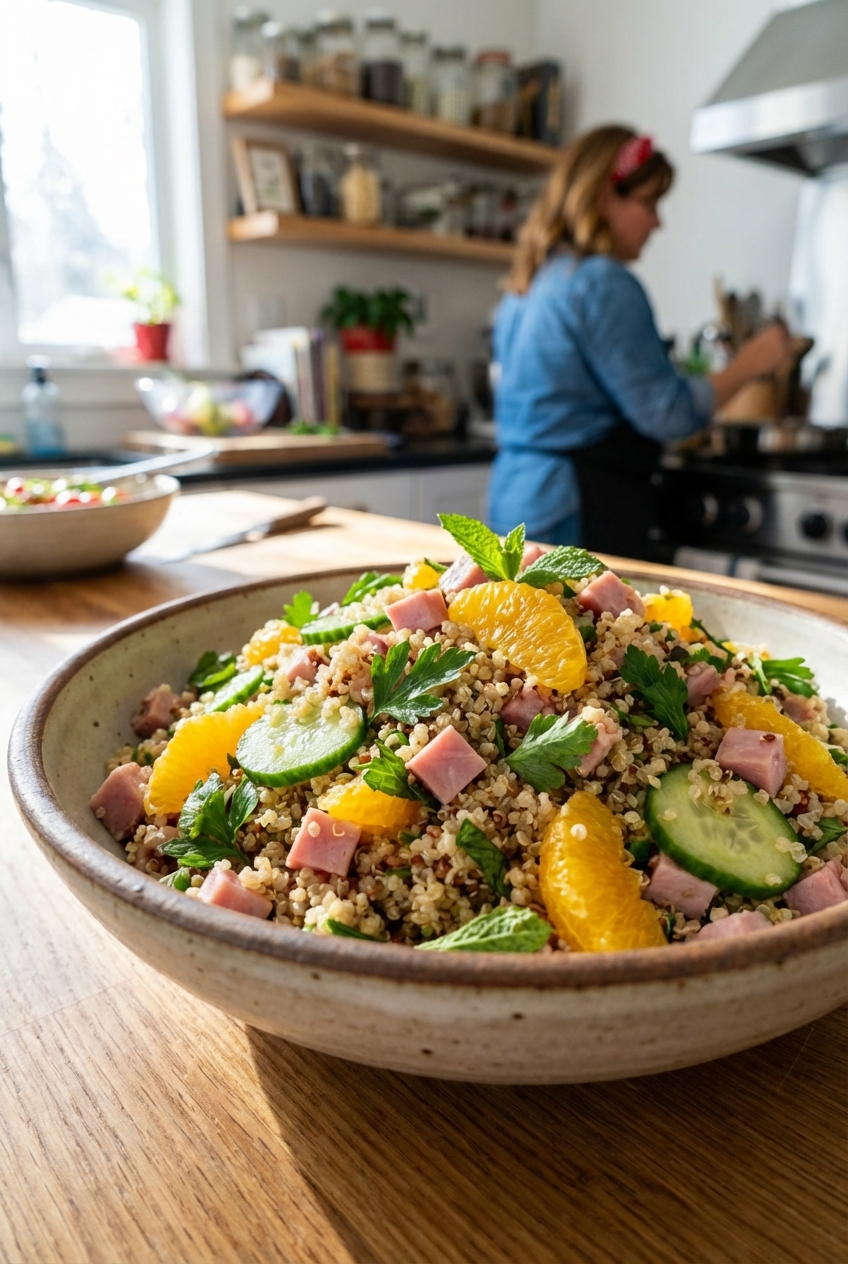 Bright Citrus Ham & Quinoa Salad