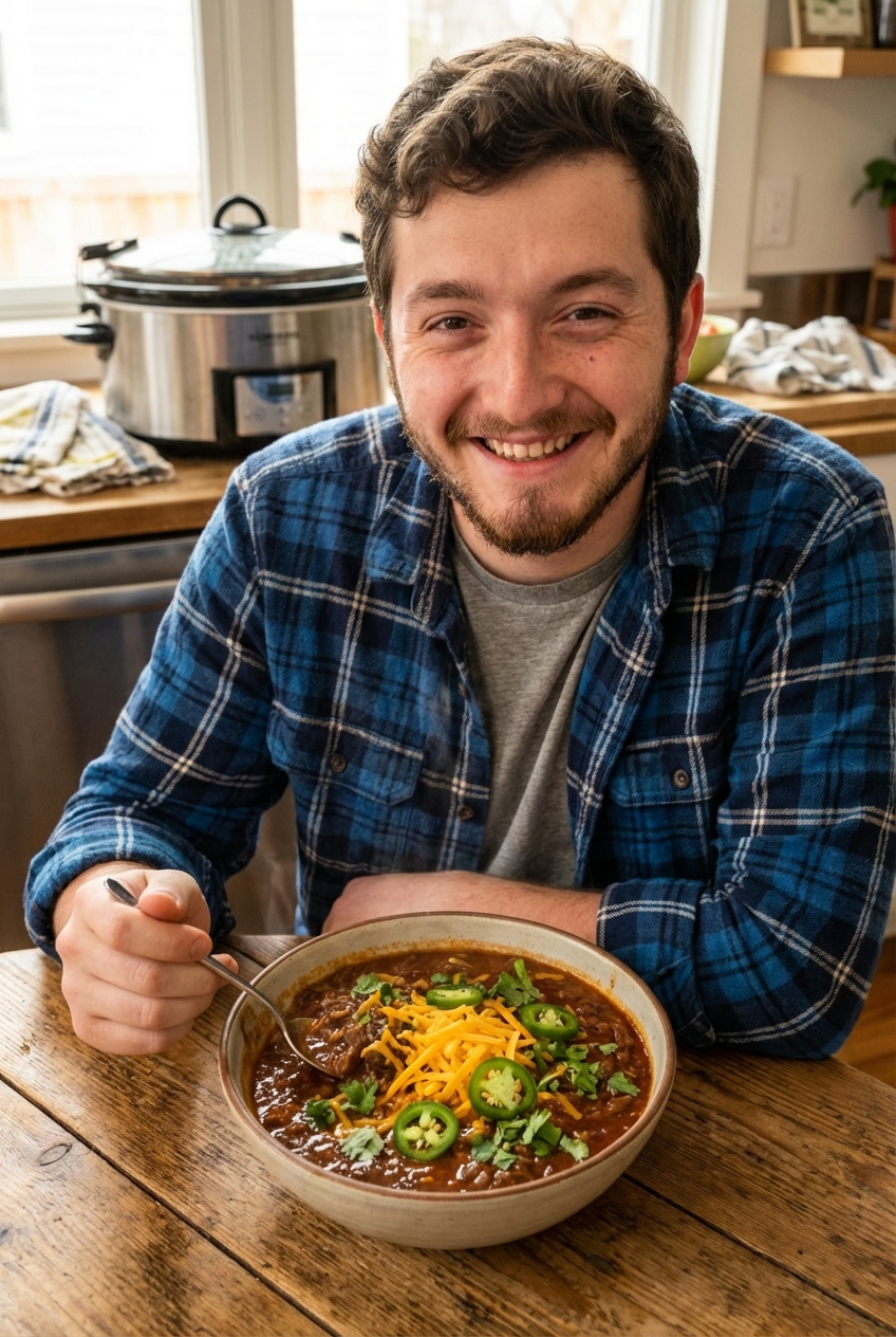 Smoky & Spicy Slow Cooker Chili