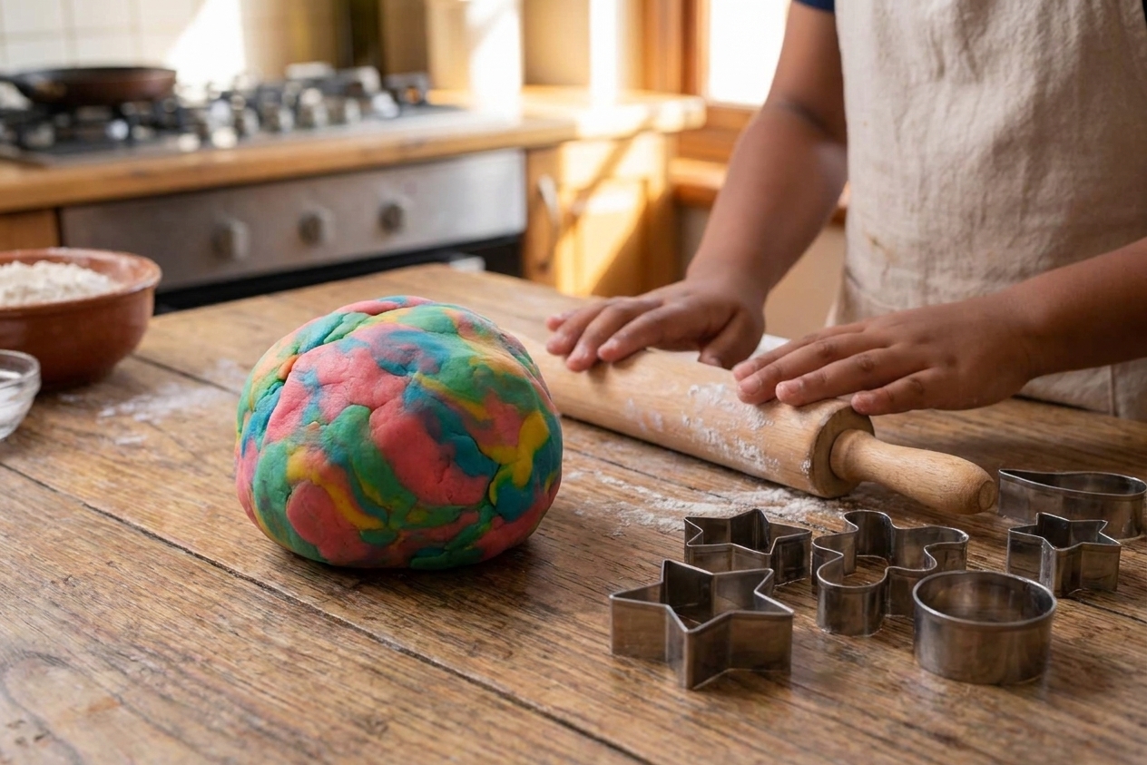 Homemade Play Dough (Soft, No-Cook)