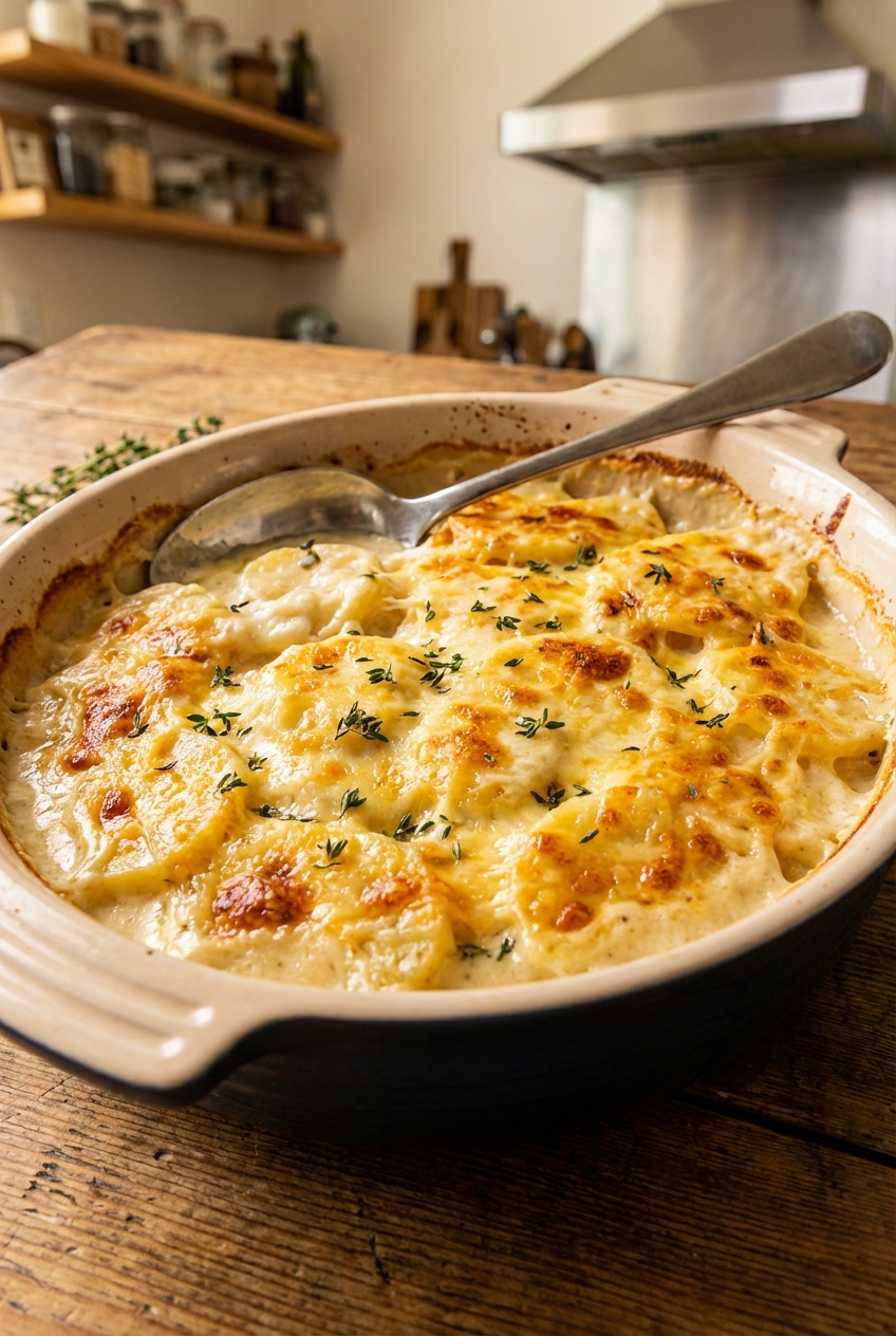 Creamy Scalloped Potatoes (Cheesy & Rich)