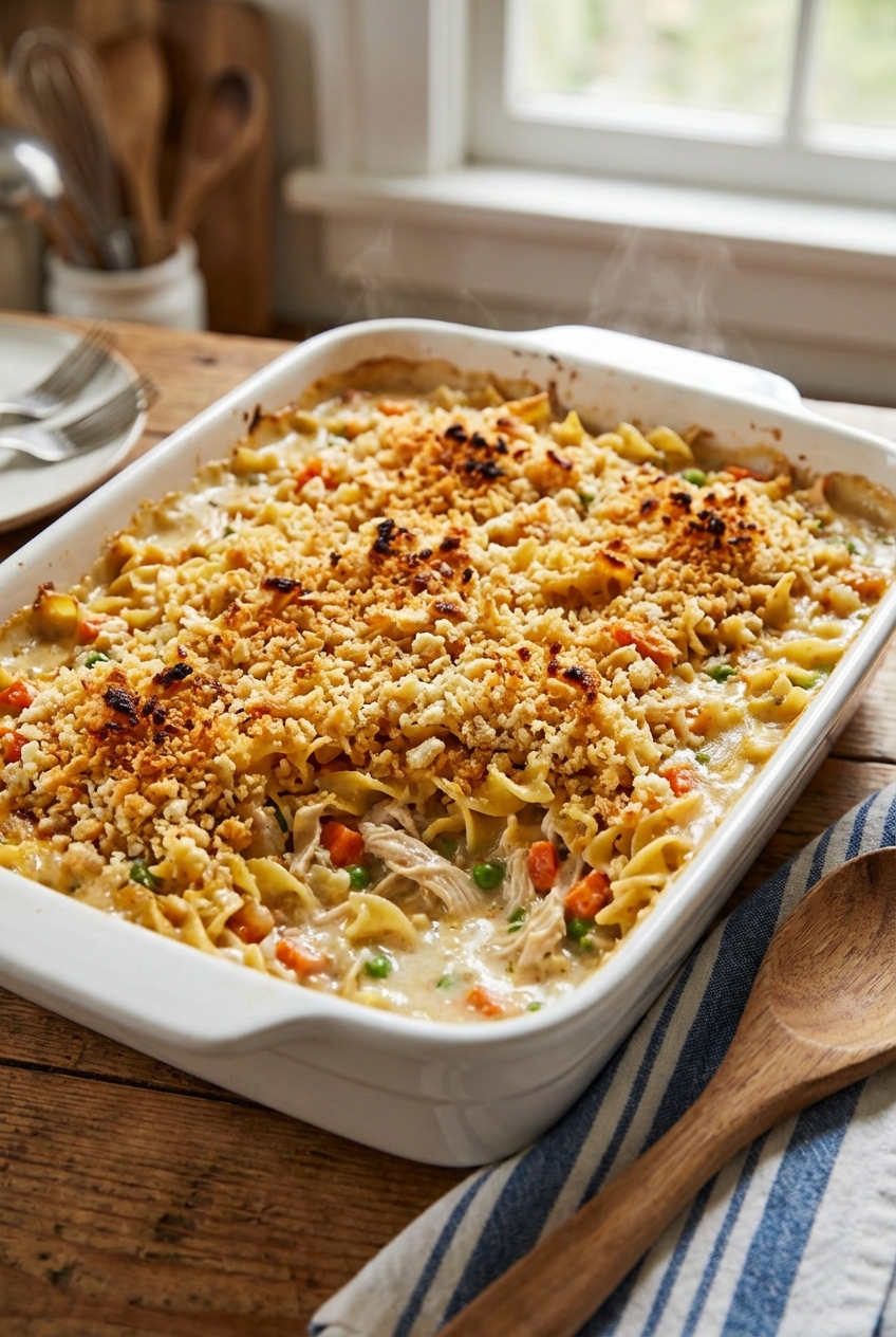 Creamy Homestyle Chicken Noodle Casserole
