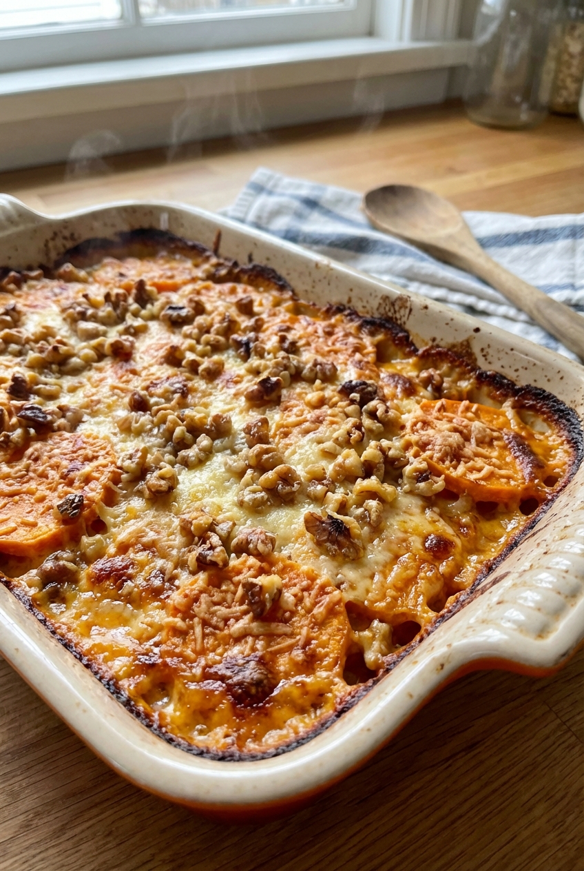 Effortless Sweet Potato Au Gratin