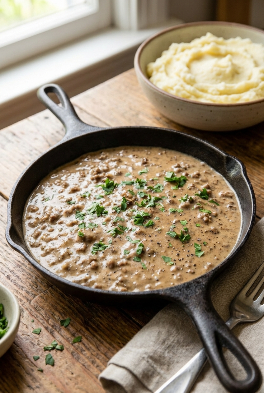 Creamy Homestyle Ground Beef