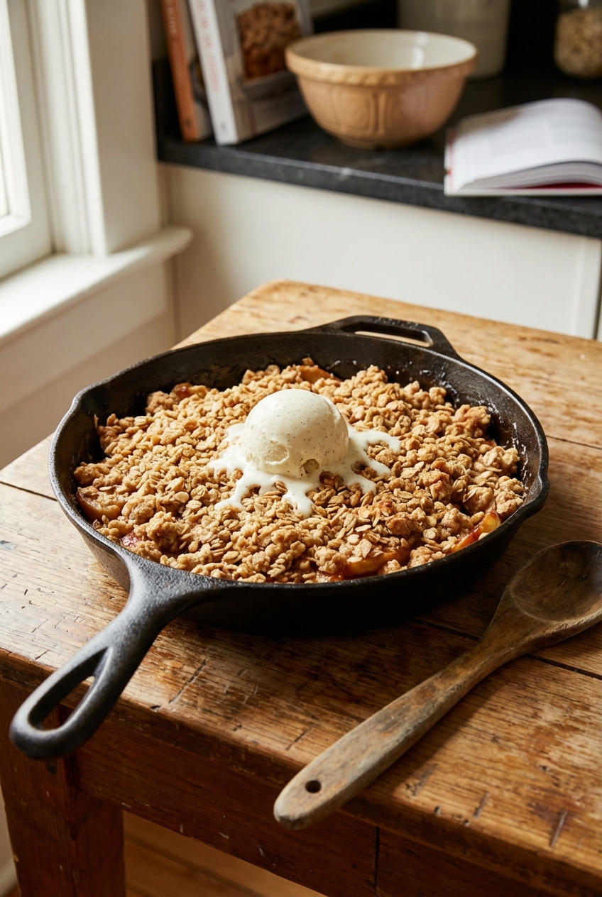 Tangy Apple Skillet Crisp
