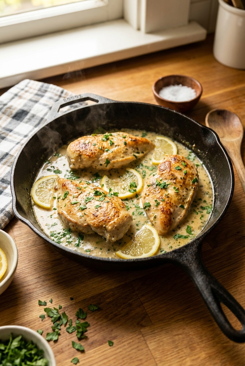 Festive Light and Creamy Chicken