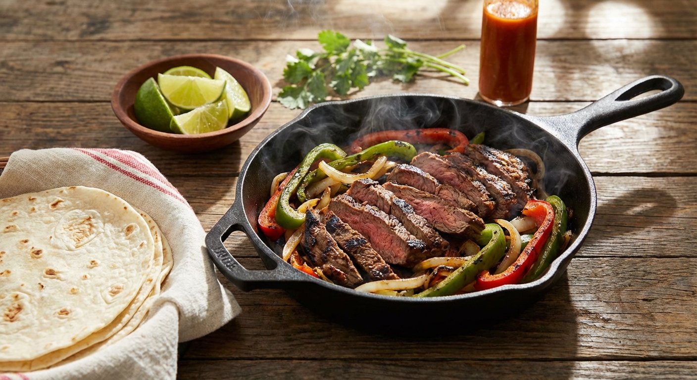Sizzling Beef Steak Fajitas