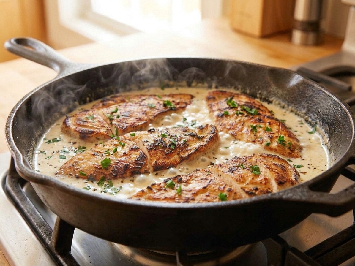 Creamy Chicken and Cream Cheese Skillet