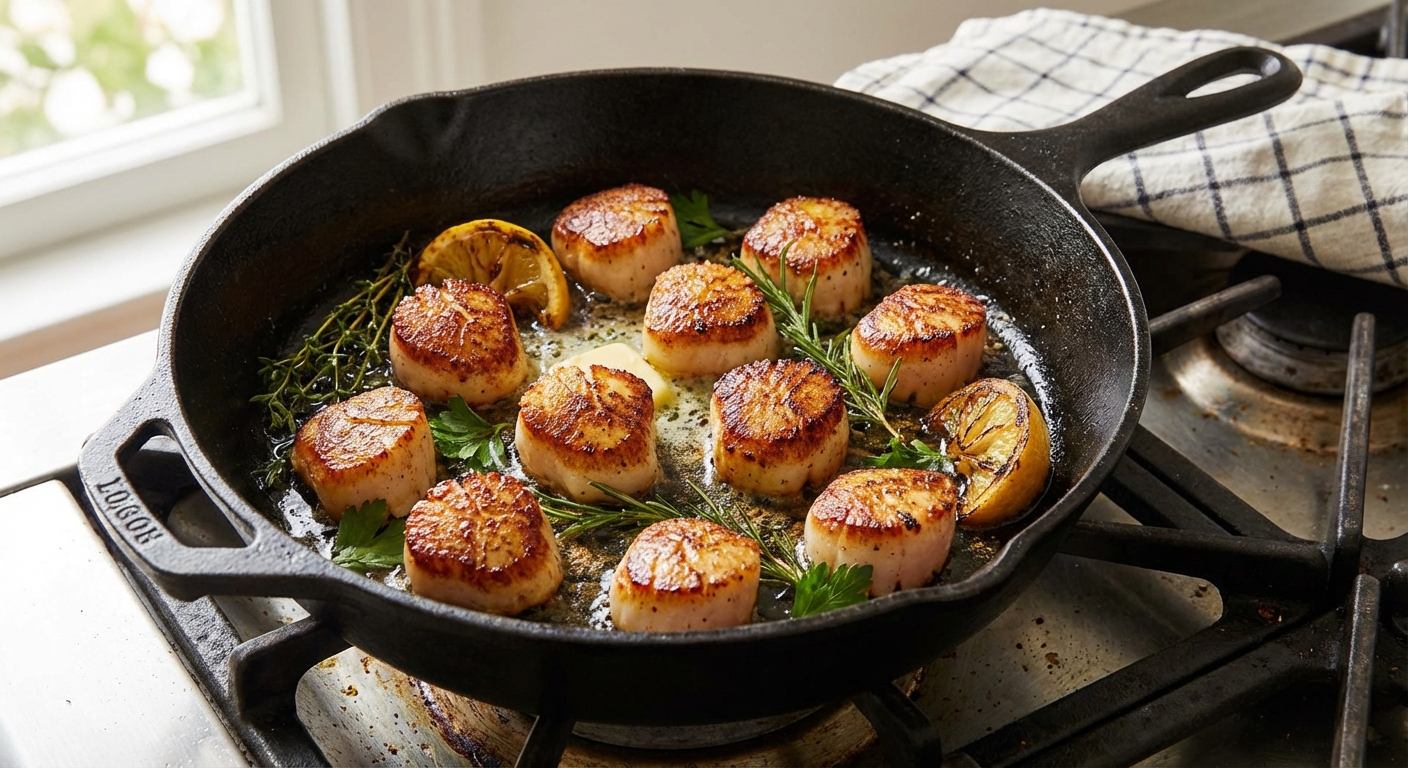 Perfectly Seared Scallops