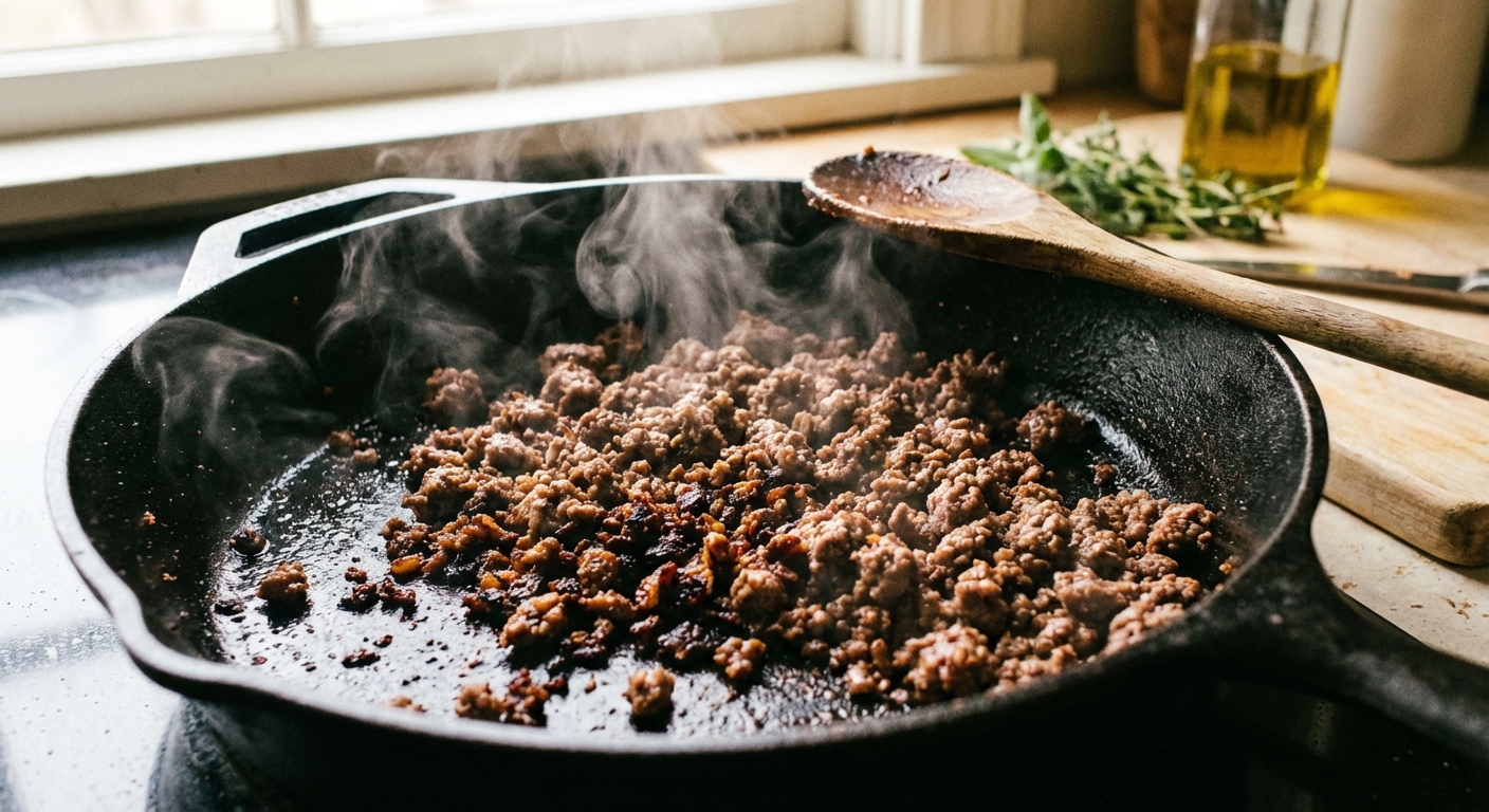 Skillet Browned Ground Beef (Flavor-Forward and Not Steamed)