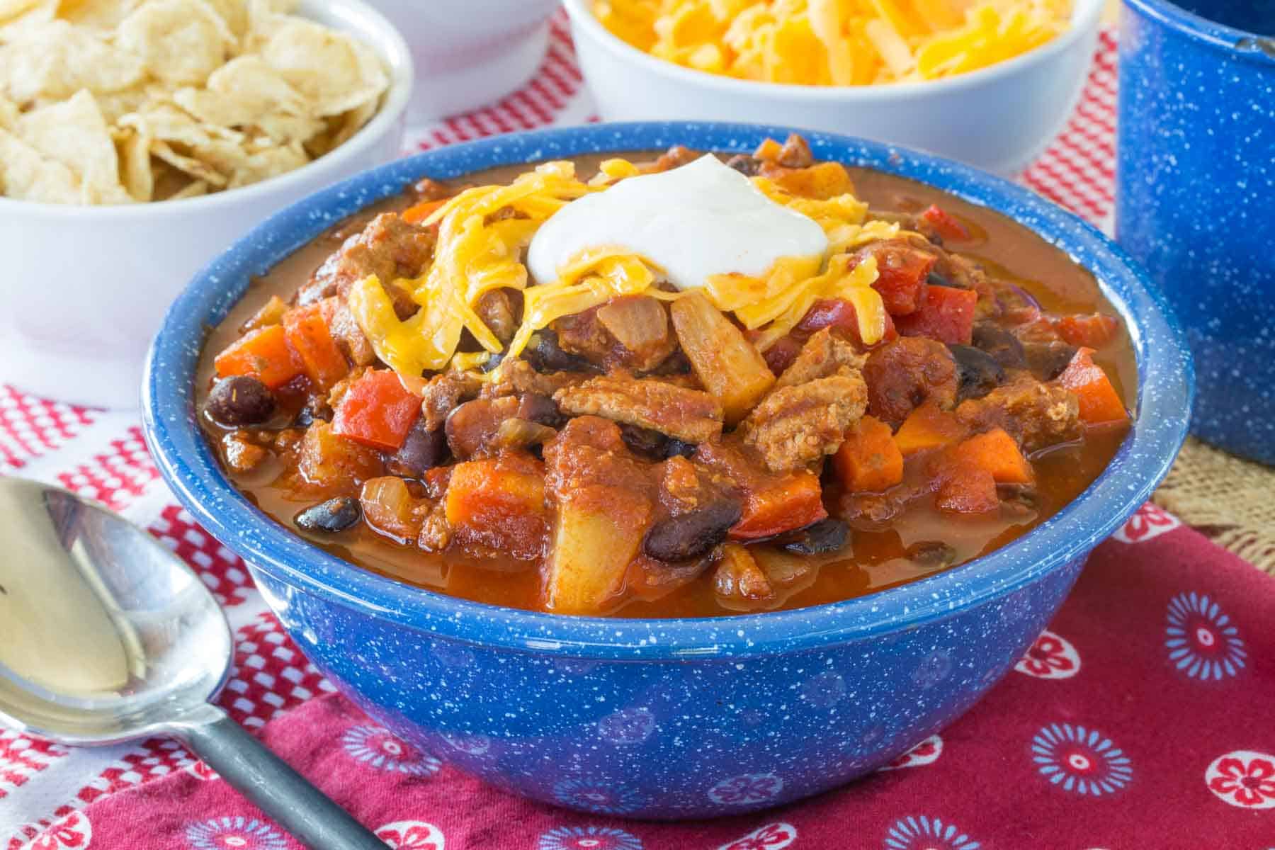 Turkey Chili in the Crockpot