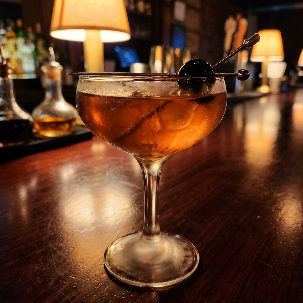 Seasonal Manhattan Cocktail