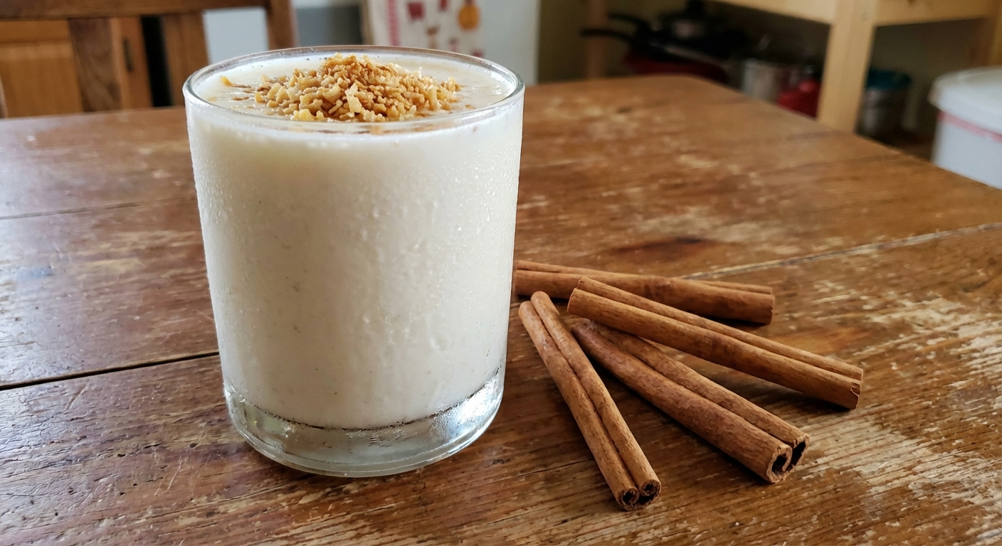 Hearty Coquito With Coconut Crunch