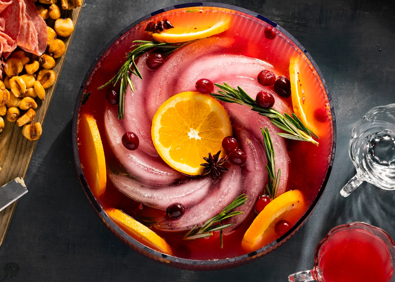 Sparkling Cranberry Orange Holiday Punch