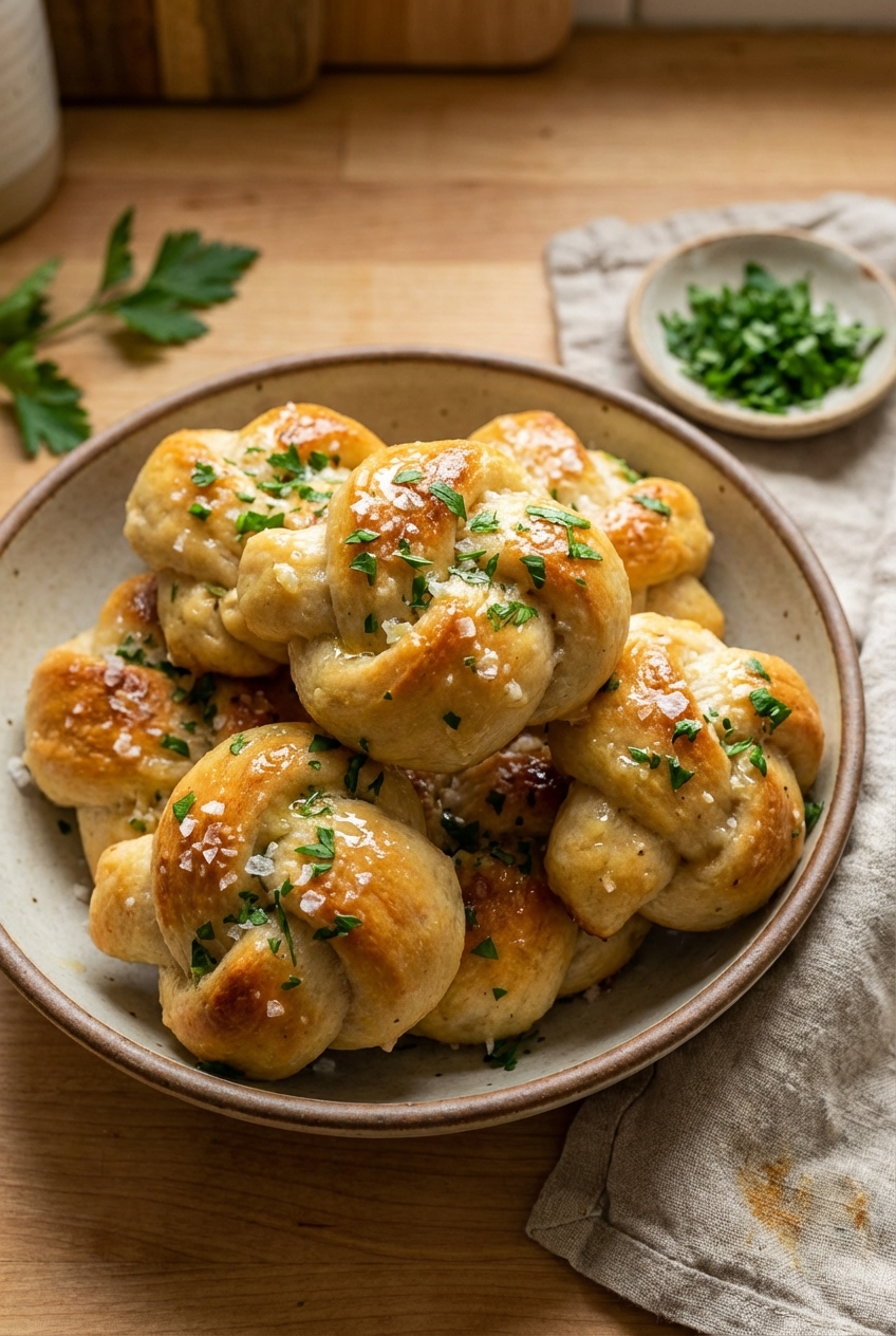 Heirloom Garlic Knots (Tangy & Sweet)