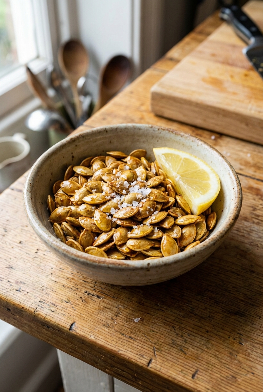 Zesty Roasted Pumpkin Seeds