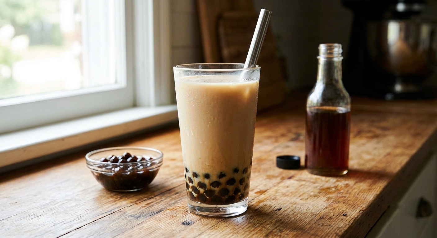 Sweet Homemade Bubble Tea (Boba) Recipe