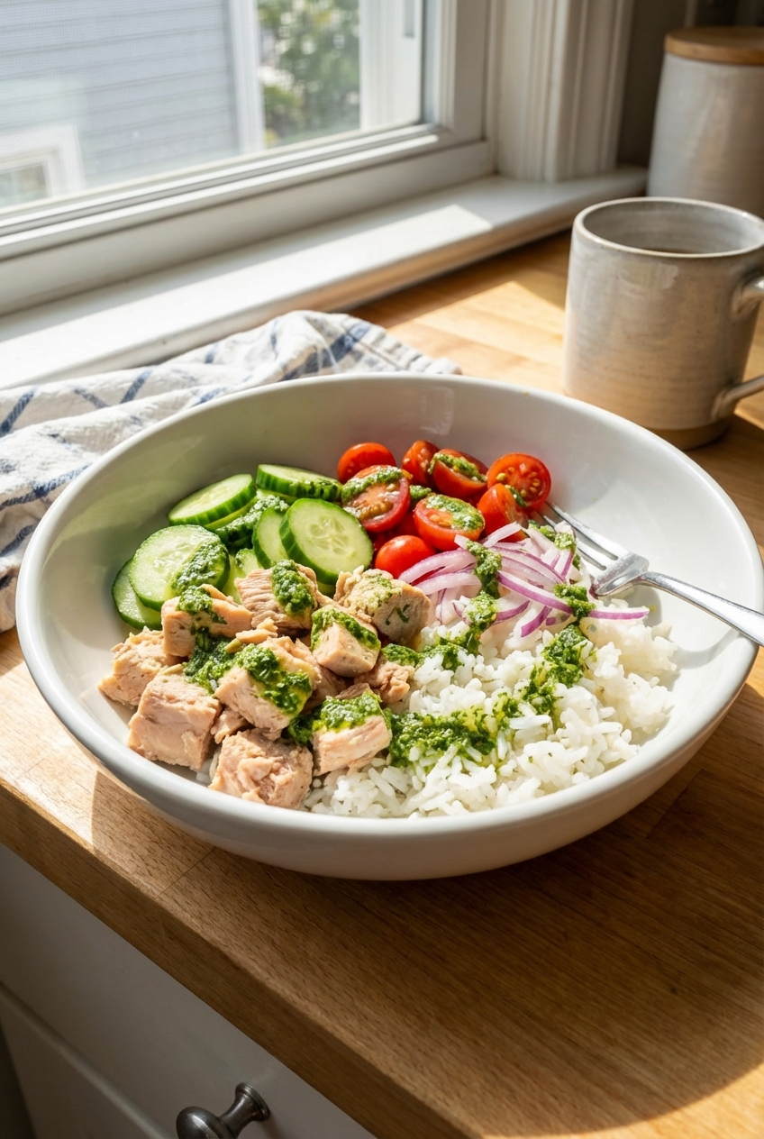 Fresh and Vibrant Canned Chicken Bowl