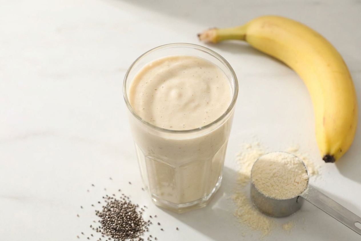 Vanilla Protein Smoothie (No Chalky Aftertaste)