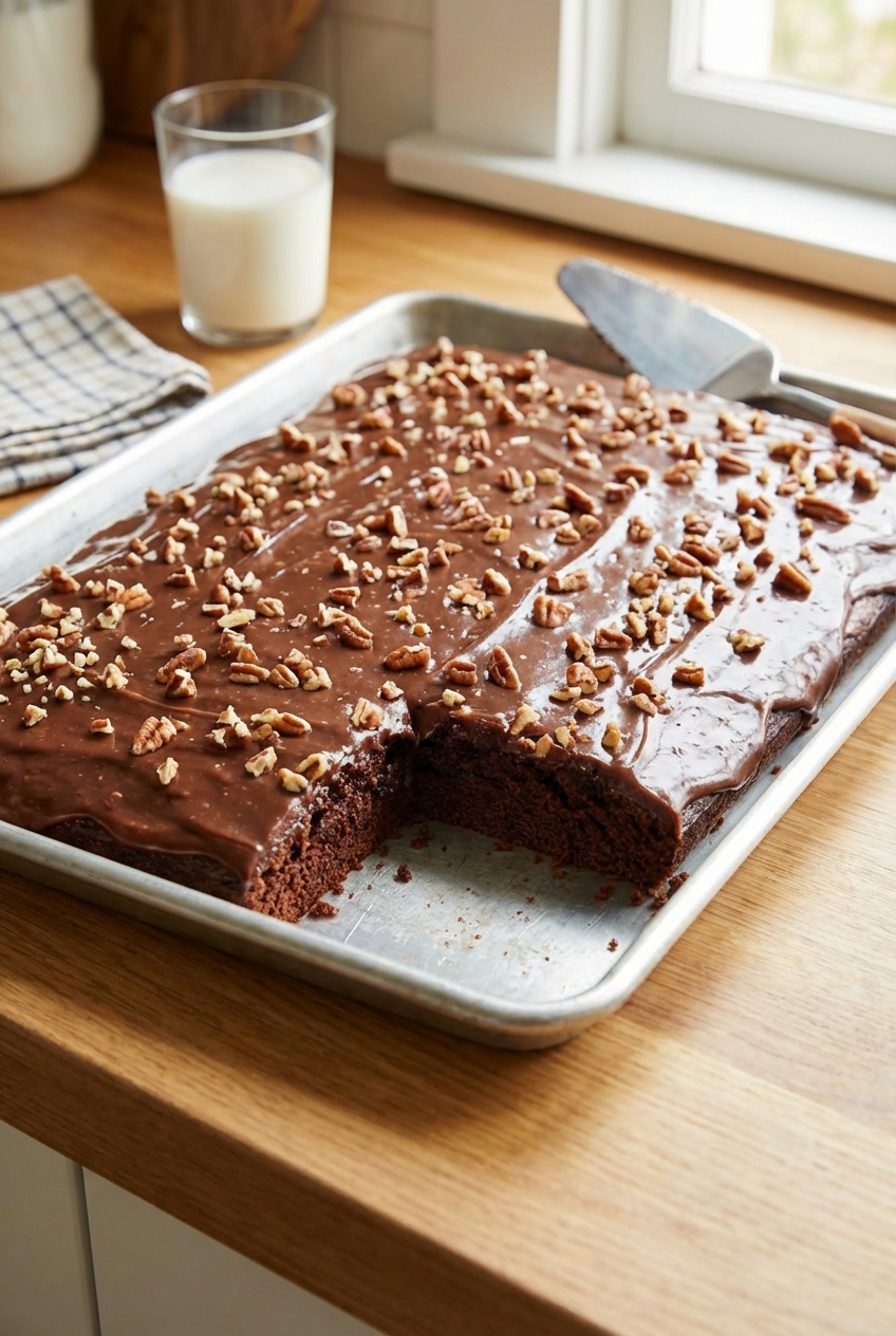 Hearty Texas Sheet Cake (Crispy & Crunchy)