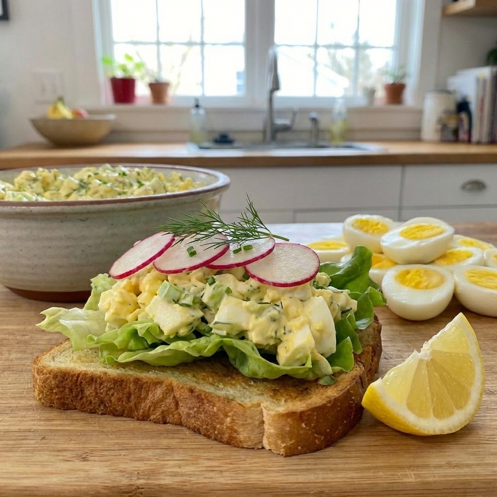 Fresh & Vibrant Egg Salad Sandwich