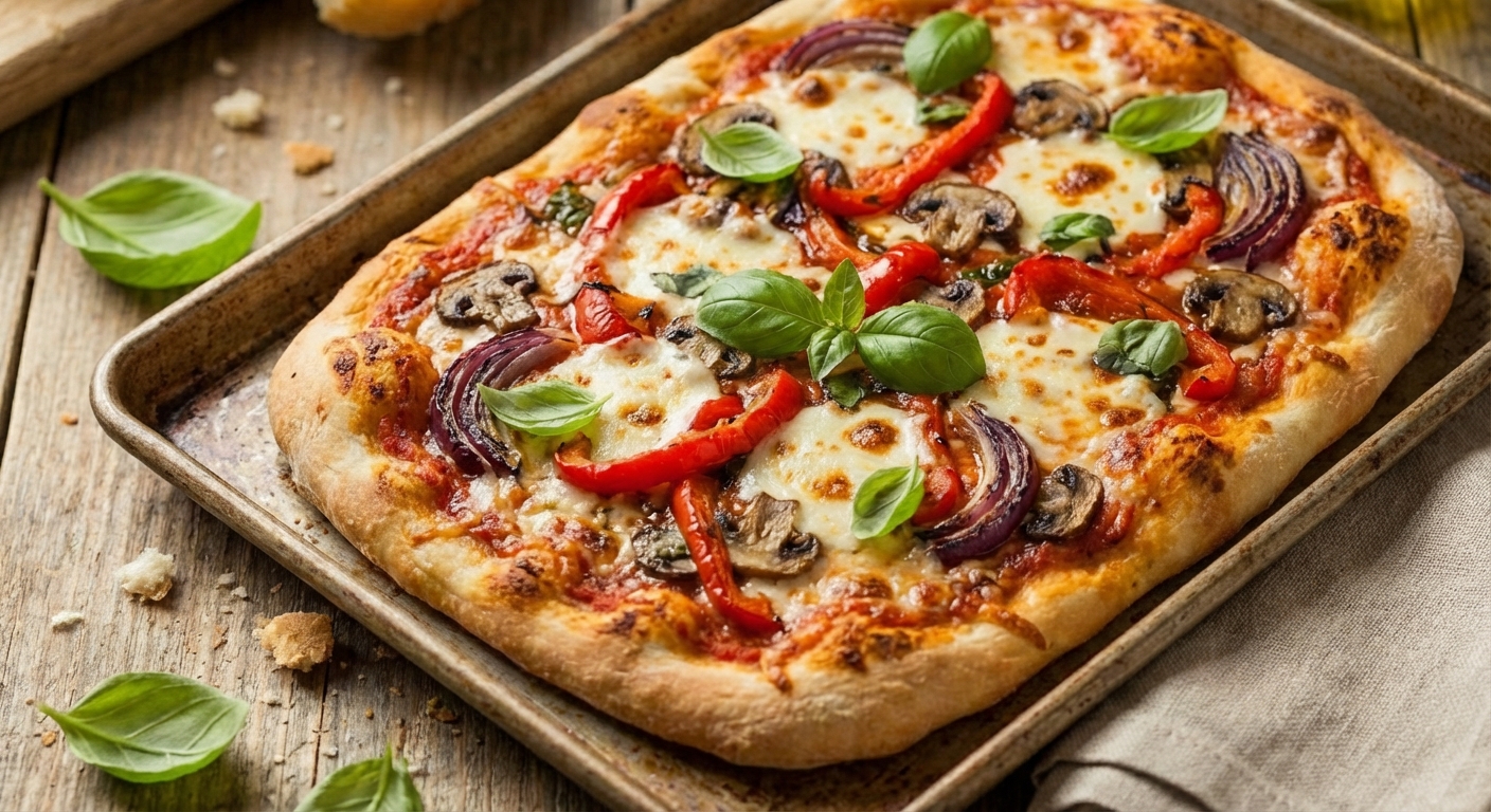 Spiced Traditional Veggie Pizza