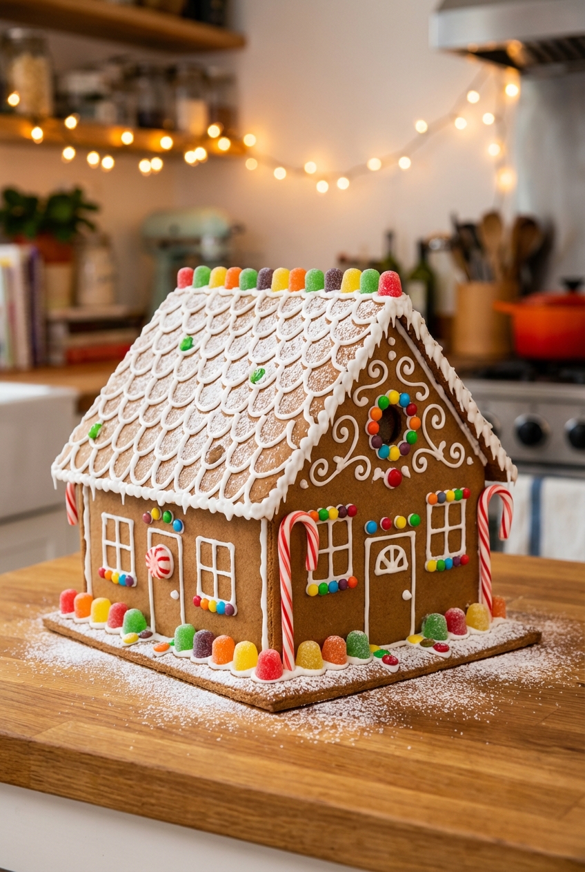 Gourmet Gingerbread House (Crispy & Crunchy)