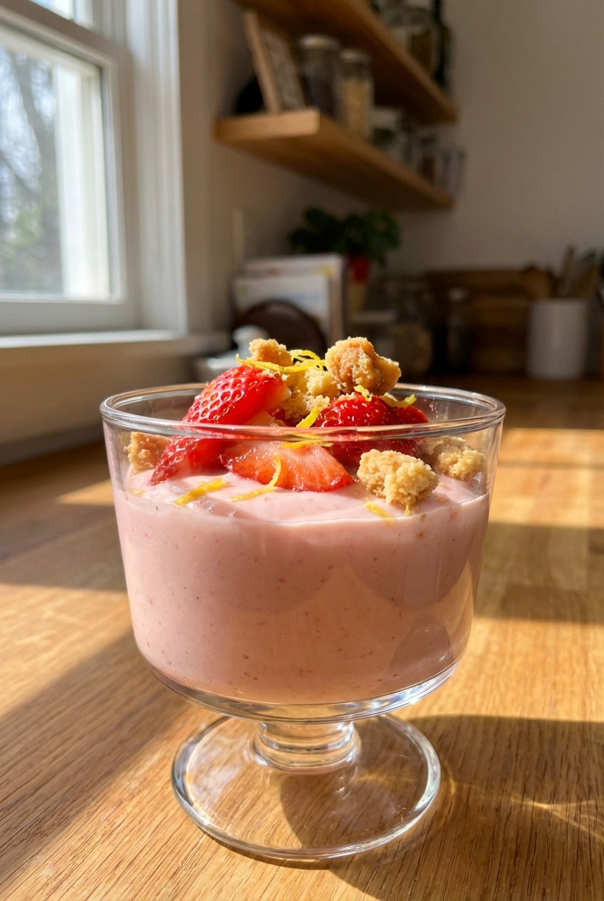 Zesty Strawberry Pudding Cups