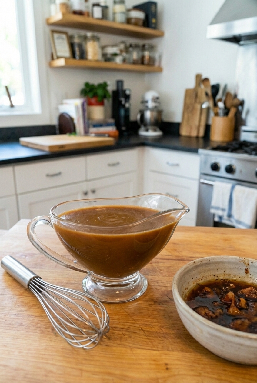 Freezer-Friendly Velvety Turkey Gravy