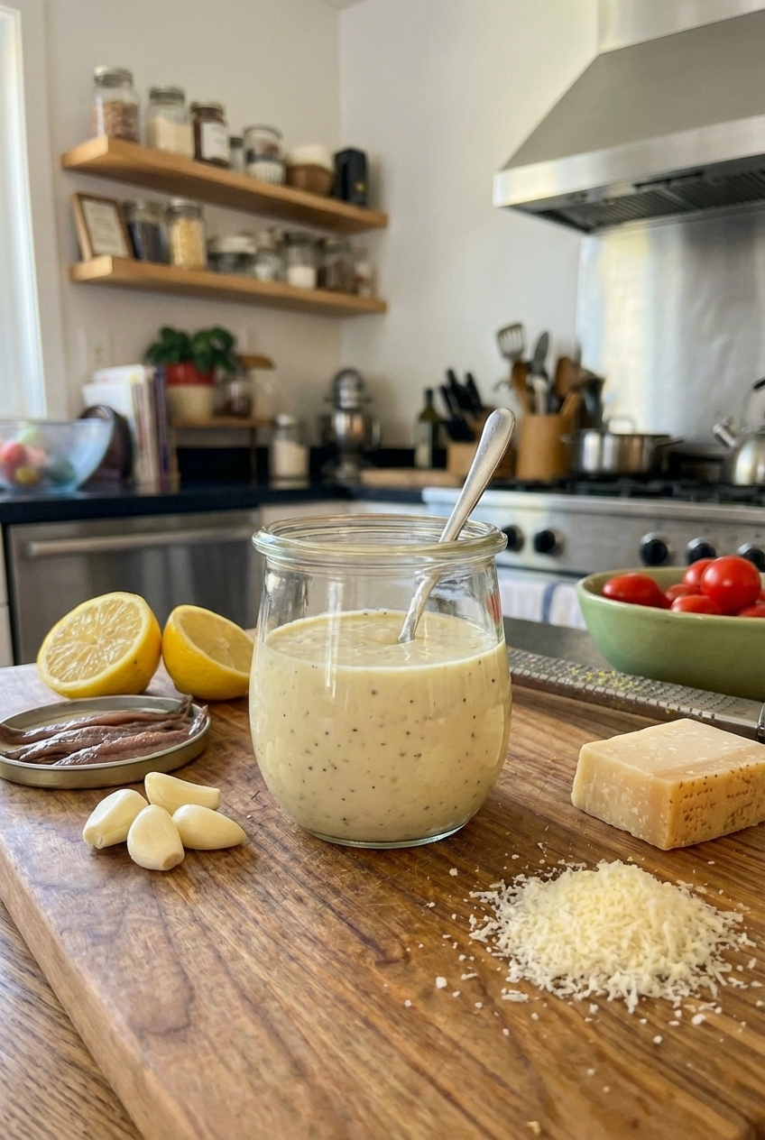 Classic Caesar Dressing (Creamy & Tangy)