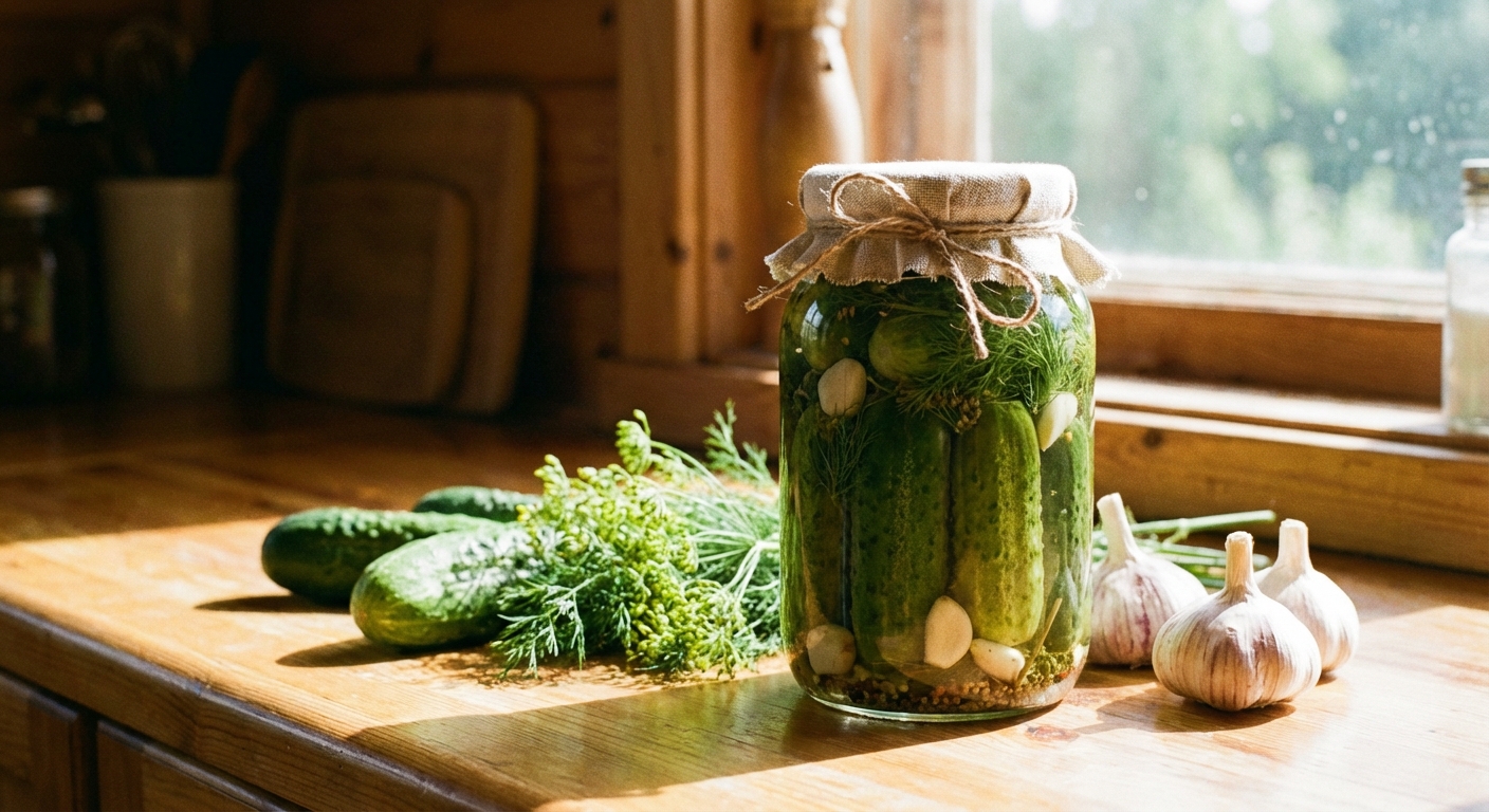 Crunchy Homemade Dill Pickles