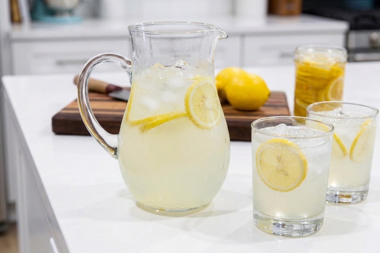 Homemade Carbonated Lemonade