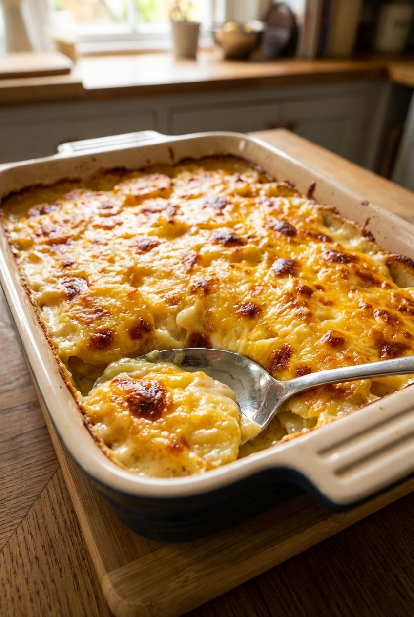 Authentic Tangy Sweet Cheesy Potatoes