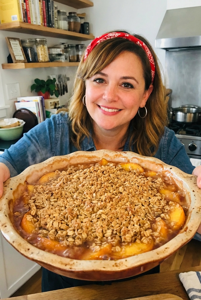 Classic Peach Crisp (Tangy and Sweet)