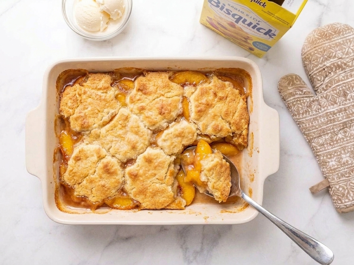 Bisquick Peach Cobbler