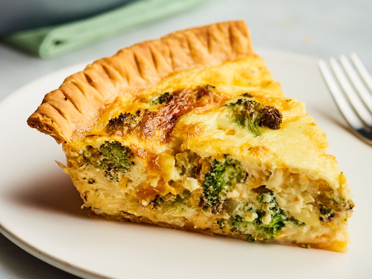 Broccoli Cheddar Quiche