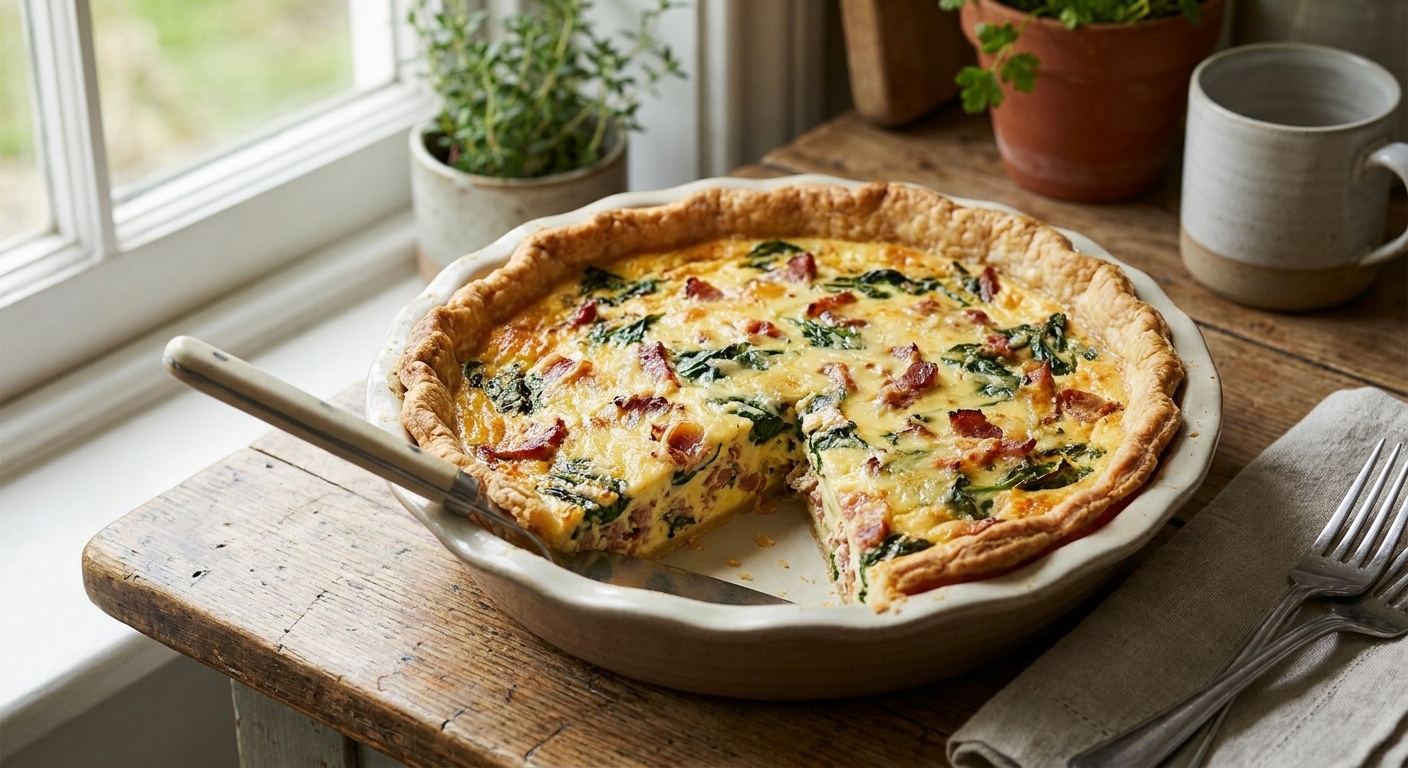 Easy Classic Quiche (No Soggy Bottom)