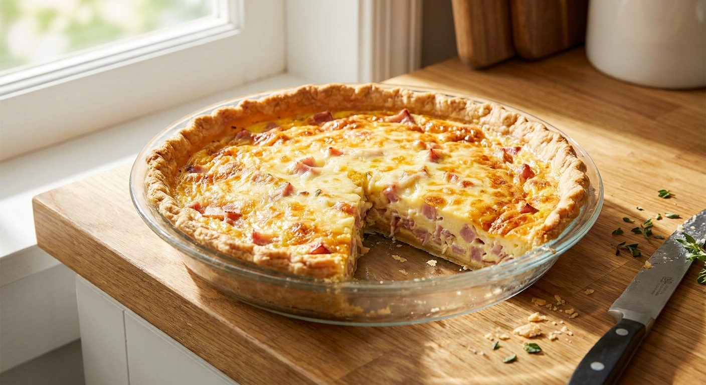 Easy Ham and Cheese Quiche